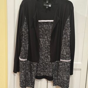 Final markdown! 2-pieces Antthony Elegant XL Black 3/4” sleeve Top with cardigan
